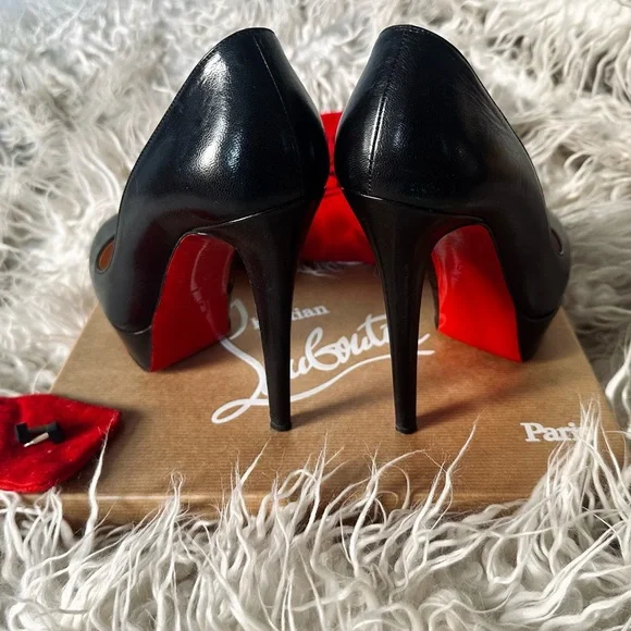 Christian Louboutin Black Patent Leather Heels - Picture 4 of 5